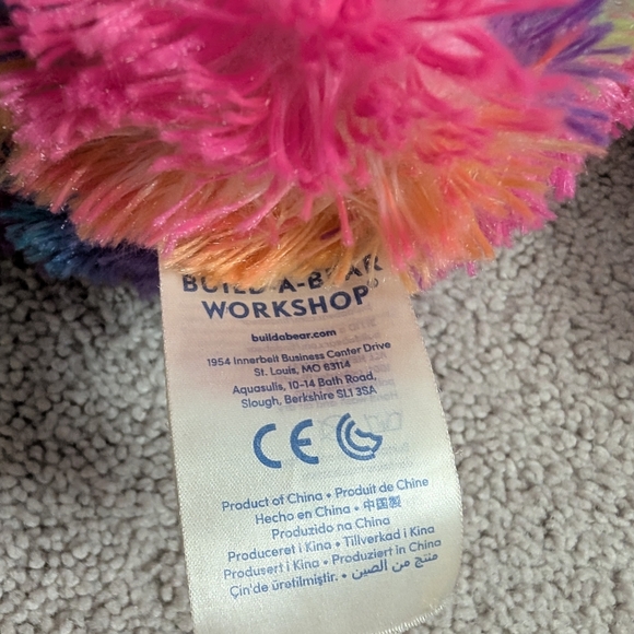 Build A Bear Rainbow Sloth Plush Soft Toy Stuffed Animal Multi-Color Tie-Dye - Picture 7 of 10